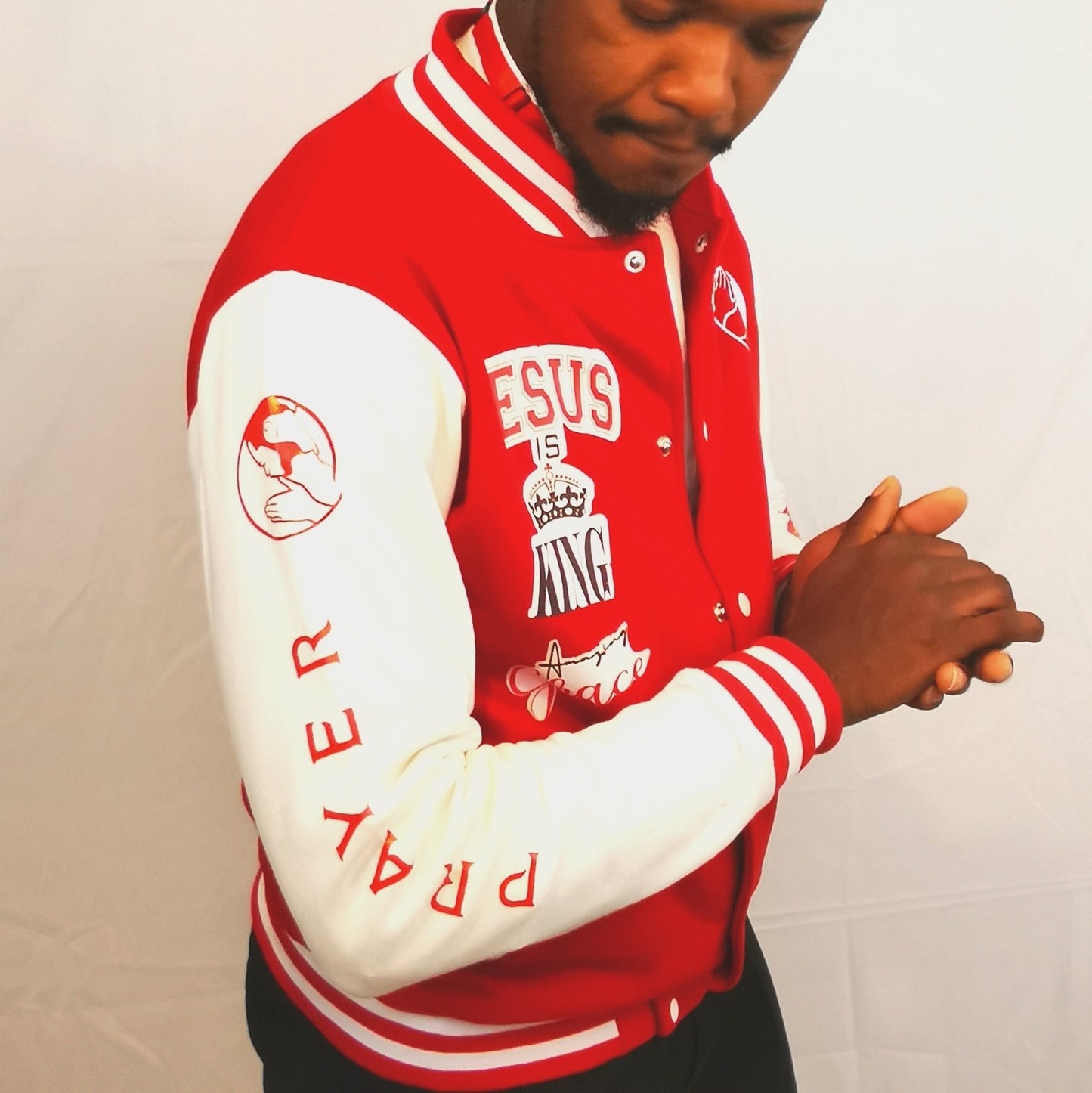 COLLEGE-SWEATJACKE ROT prayer-shop.com