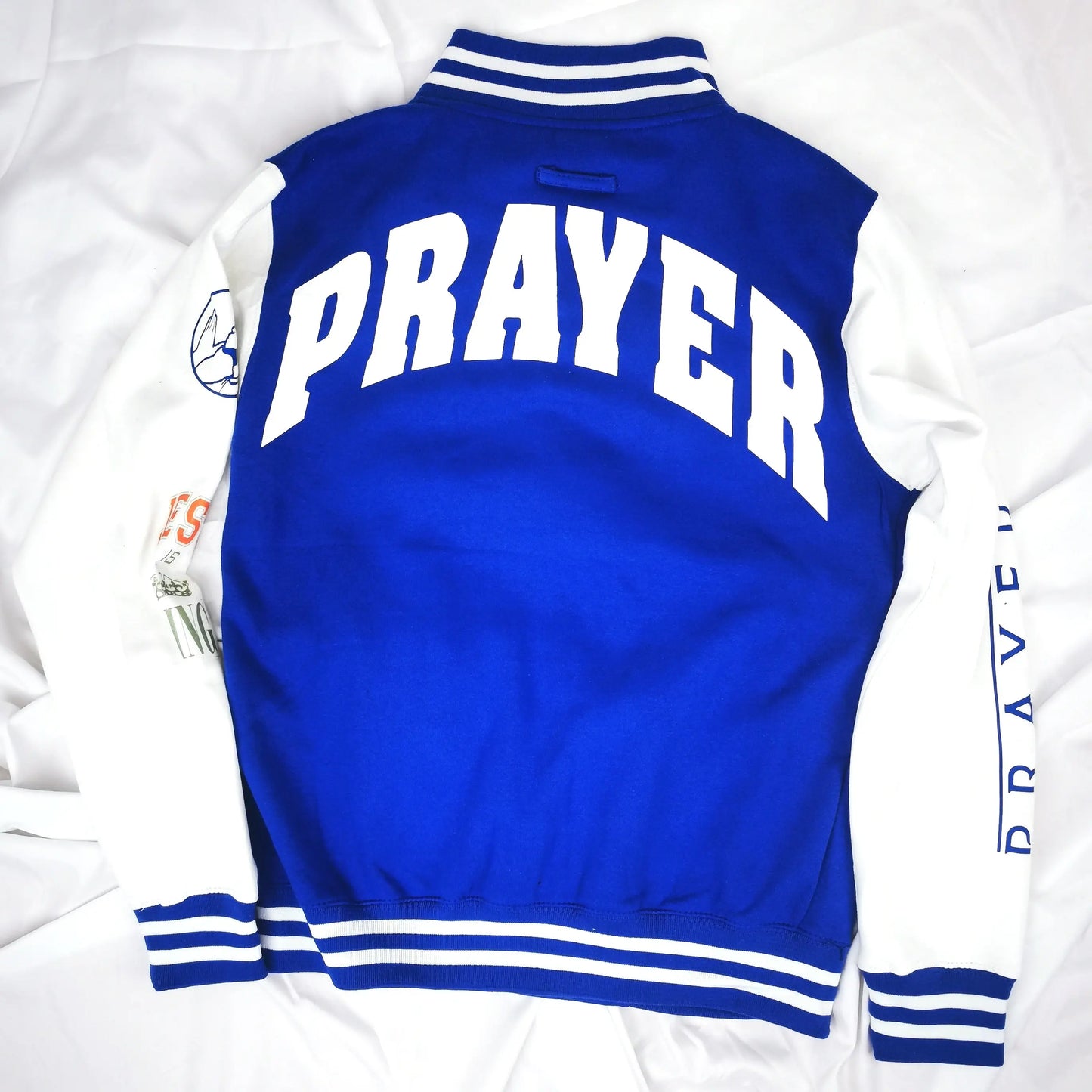 COLLEGE-SWEATJACKE BLAU prayer-shop.com