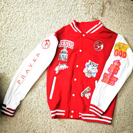 COLLEGE-SWEATJACKE ROT prayer-shop.com