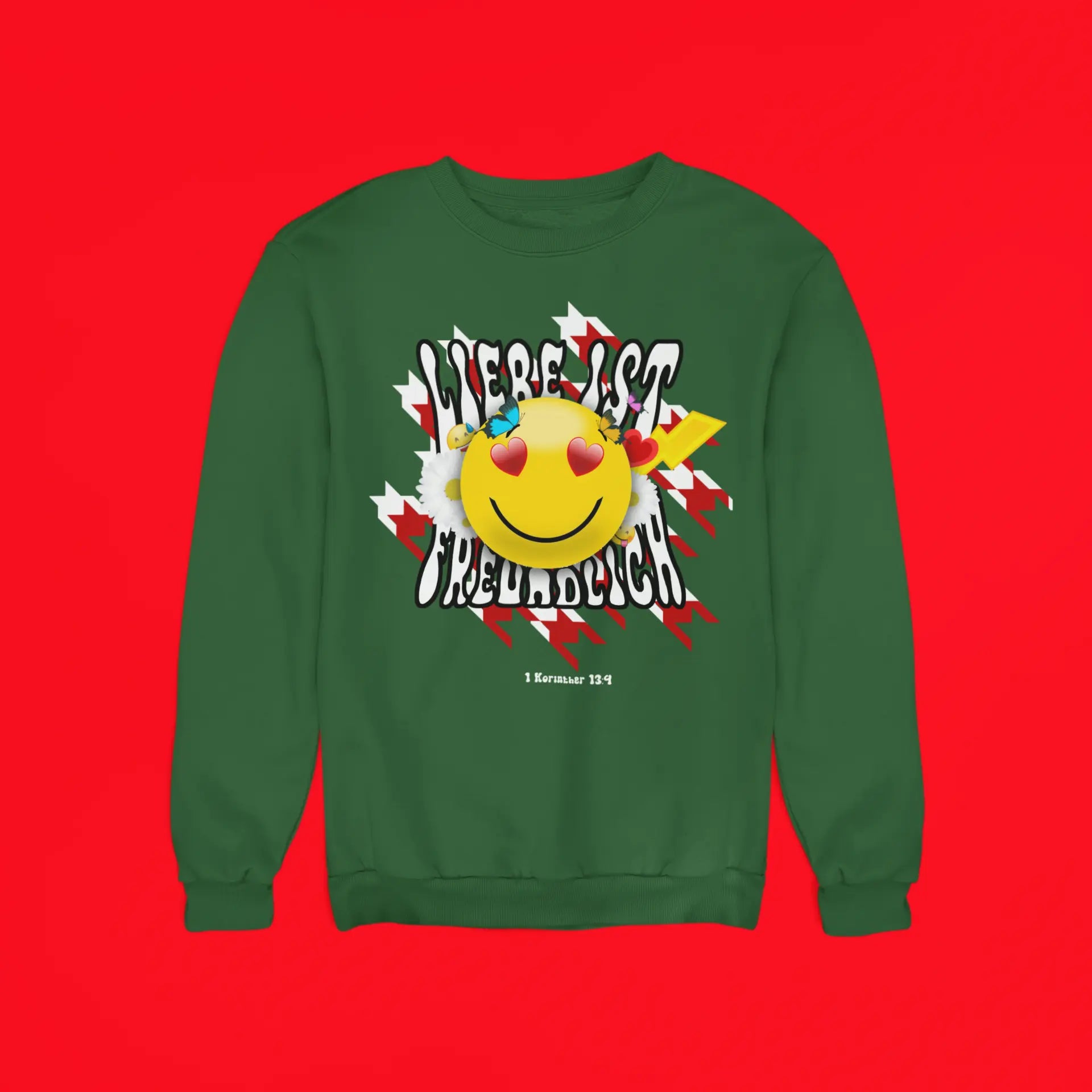 WEIHNACHTSSWEATER - LIEBE IST FREUNDLICH prayer-shop.com