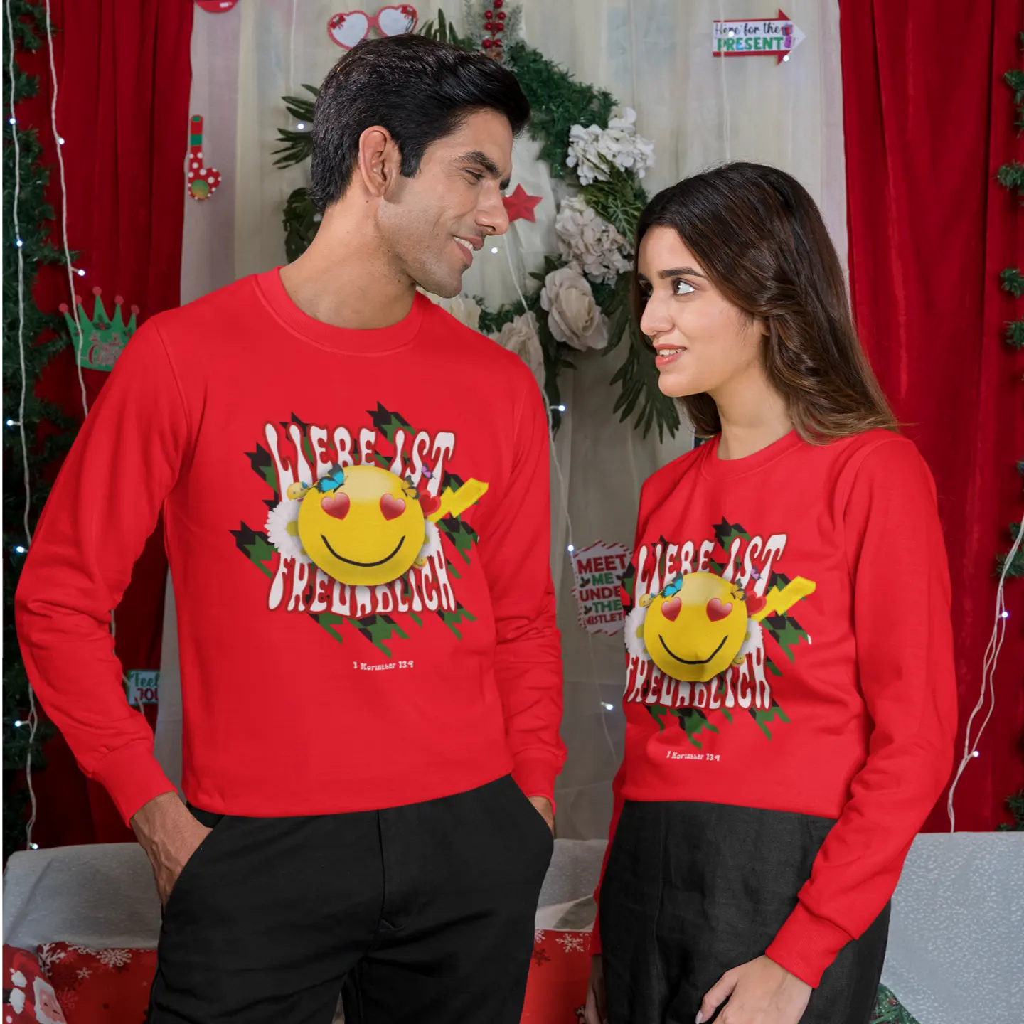 WEIHNACHTSSWEATER - LIEBE IST FREUNDLICH prayer-shop.com