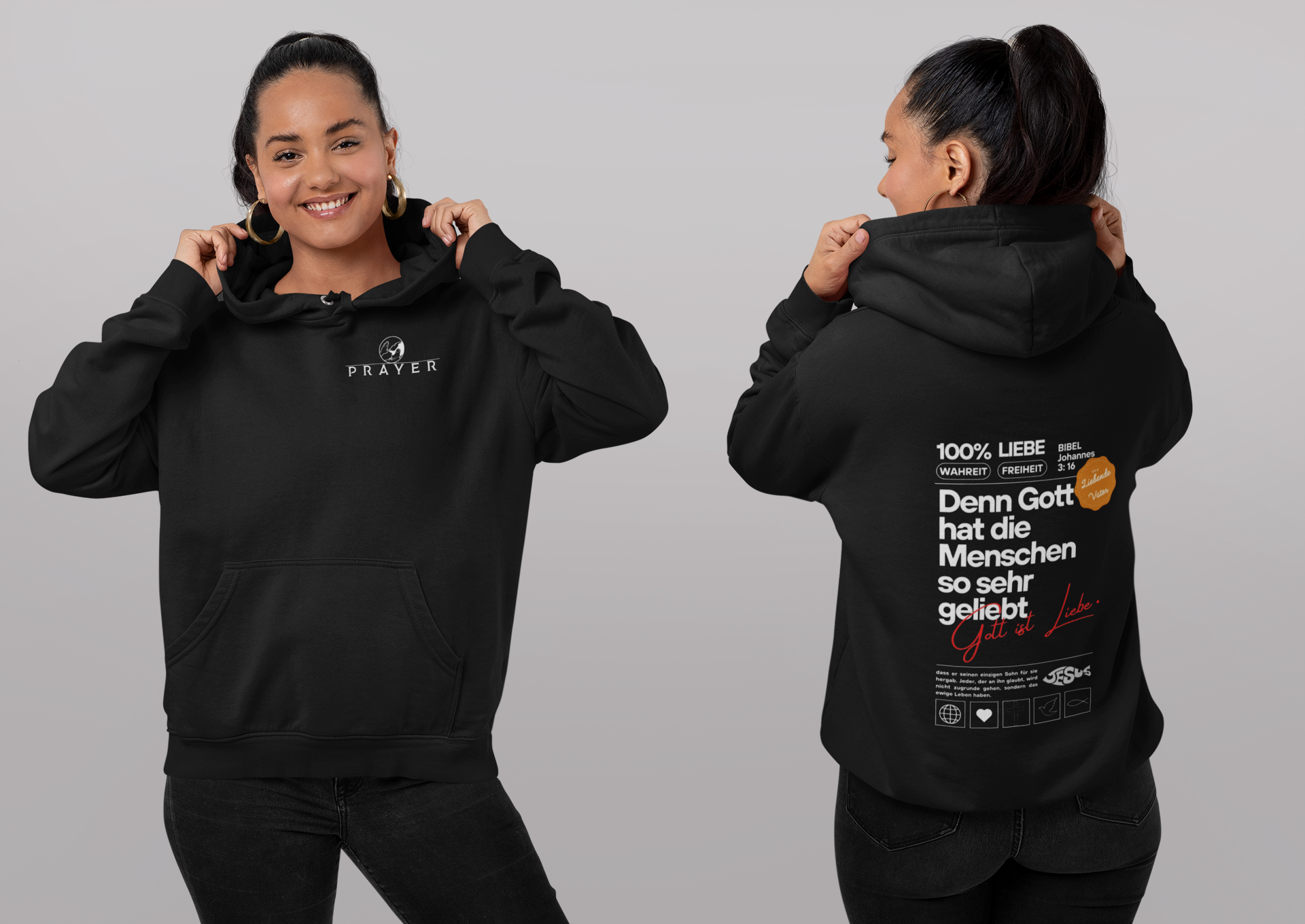 GOTT HAT DIE MENSCHEN SO SEHR GELIEBT HOODIE prayer-shop.com