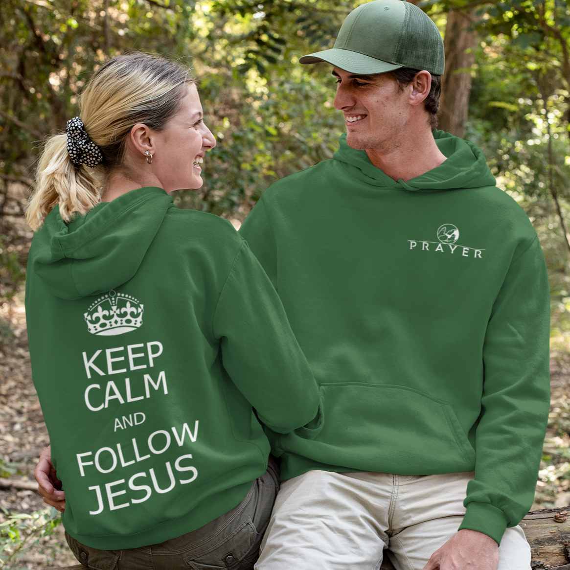 KEEP CALM AND FOLLOW JESUS HOODIE prayer-shop.com