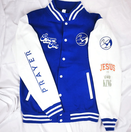 COLLEGE-SWEATJACKE BLAU prayer-shop.com